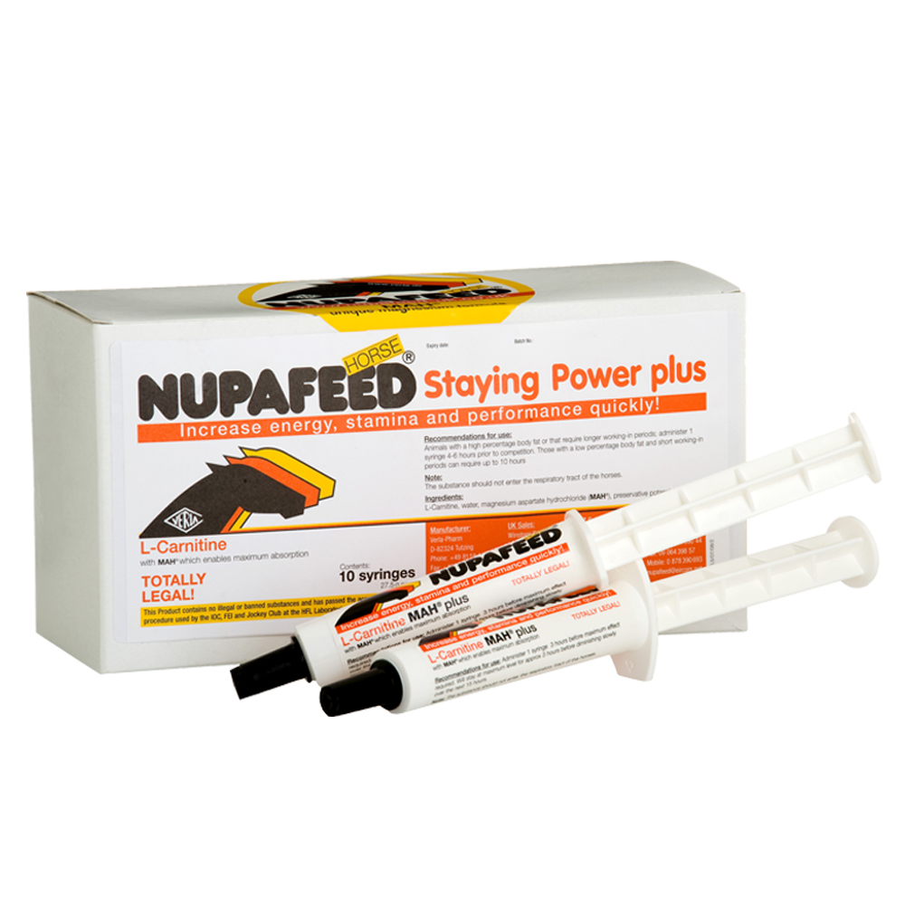 nupafeed staying power energy boost syringes for horses